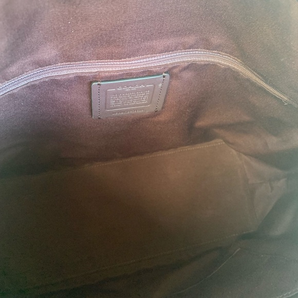 Coach Gallery Tote Bag Green Crossgrain Leather - Picture 7 of 8